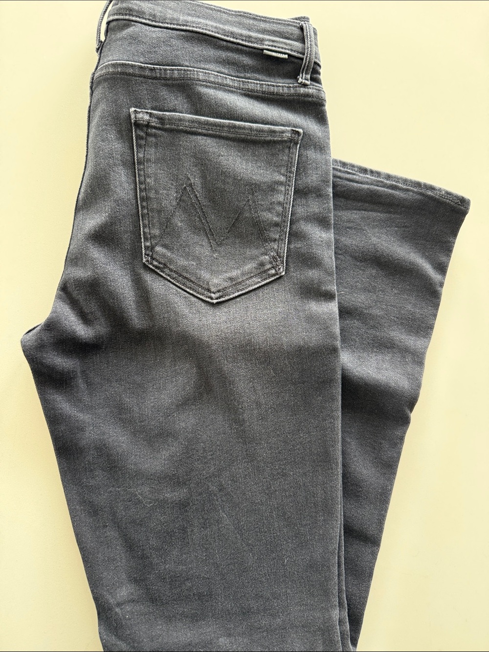 MOTHER Women's Boot Cut Jeans in Charcoal Gray